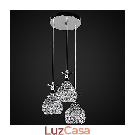 Lustre de Cristal Moderno Contemporâneo Metal Lustre de Cristal Moderno Contemporâneo Metal