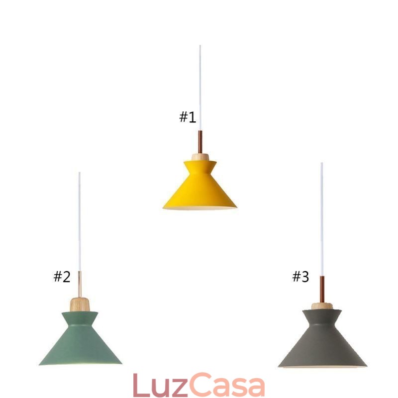 Nordic Macaron Island 3 Luzes Pendentes Iluminação Simples Ferro Arti Três Luzes