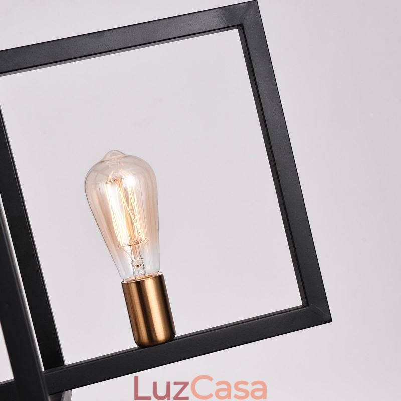 Luminária pendente de 4 luzes estilo industrial Lightingway