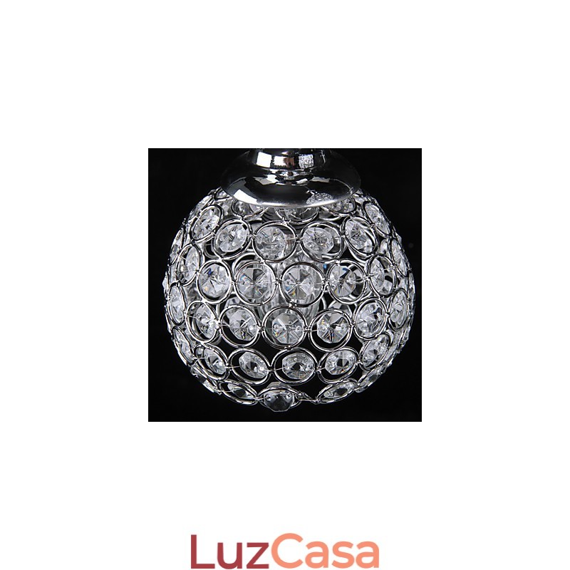 Lustre de Cristal Moderno Contemporâneo Metal