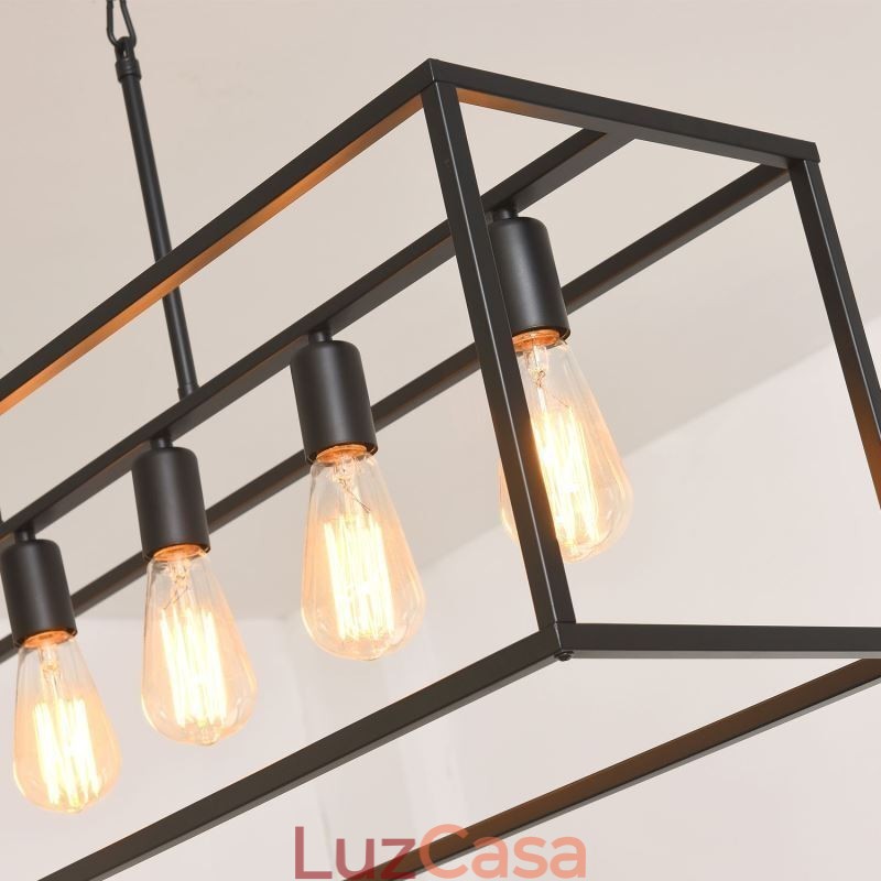 Luminária pendente de fazenda, ilha, luzes suspensas, 6 luzes