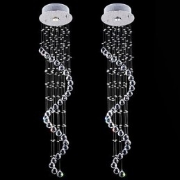 Lustre de cristal pendente, iluminação, 1 luz, canpoy prateado, transparente, k9, cristal, hélice, teto, lâmpadas, h120cm