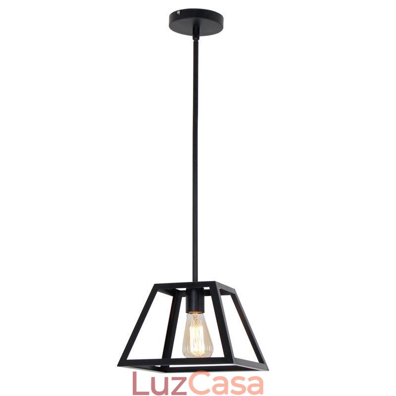 Luminária pendente rústica de fazenda, luminária industrial de teto em metal, mini luminária de ilha em formato trapezoidal