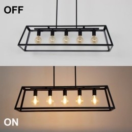 Luminária pendente de metal industrial, luminária de teto trapezoidal suspensa