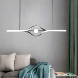 Luminária pendente linear moderna com tira longa