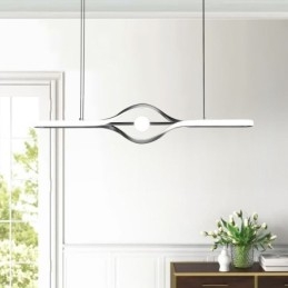 Luminária pendente linear moderna com tira longa