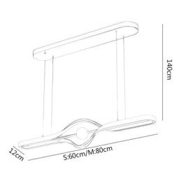 Luminária pendente linear moderna com tira longa