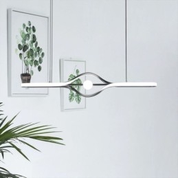 Luminária pendente linear moderna com tira longa