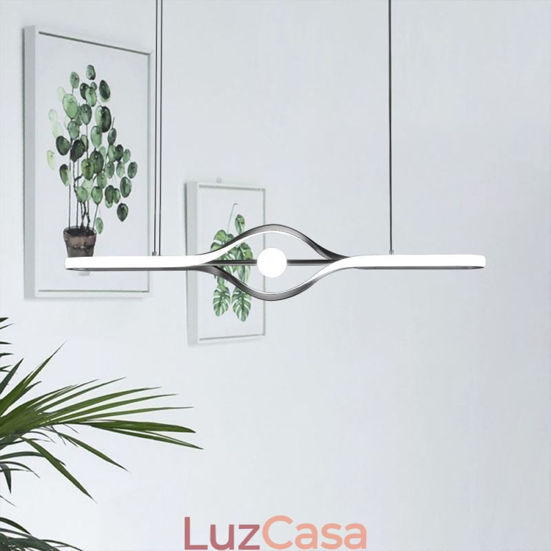 Luminária pendente linear moderna com tira longa