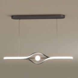 Luminária pendente linear moderna com tira longa