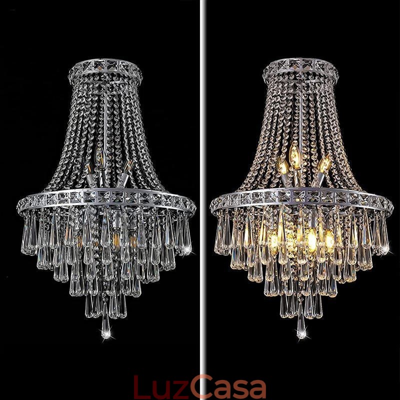 Lustre de cristal moderno contemporâneo elegante luminária de teto escada duplex