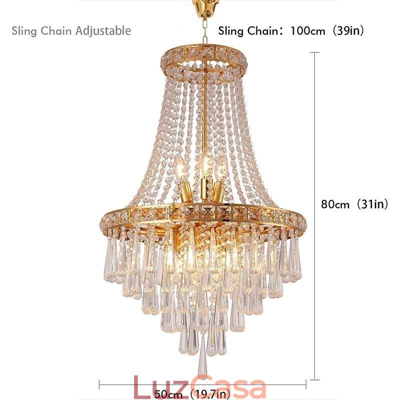 Lustre de cristal moderno contemporâneo elegante luminária de teto escada duplex
