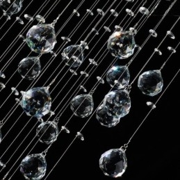 Lustre de cristal moderno com luz de teto embutida