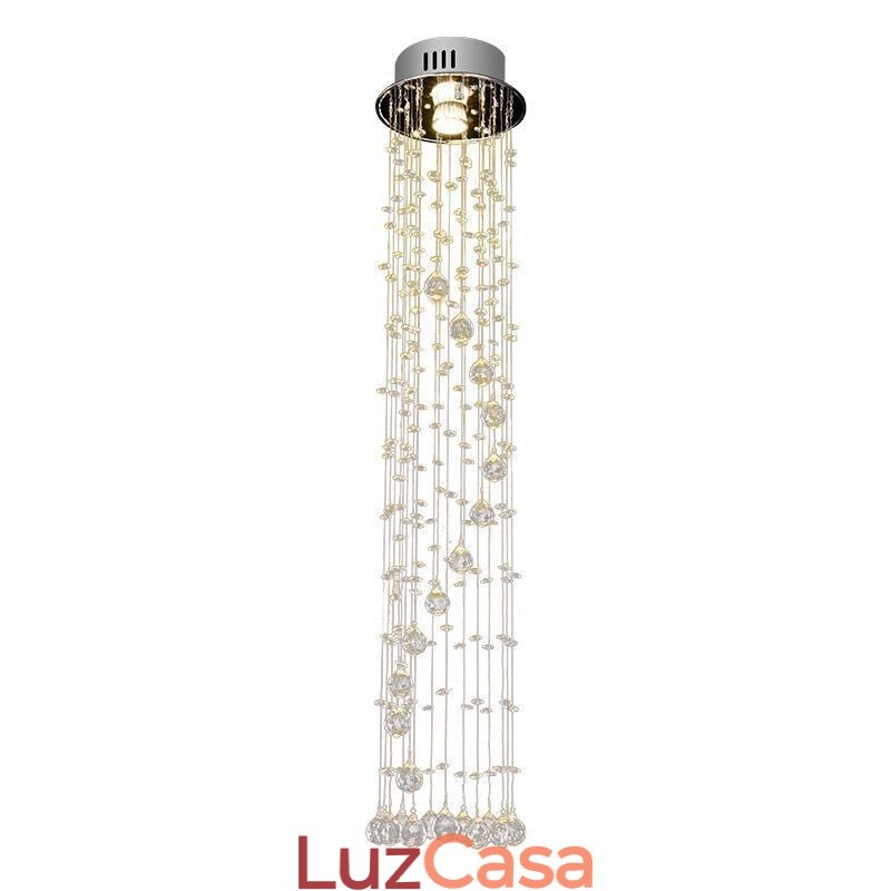 Lustre grande de luxo moderno de cristal embutido luminárias de teto