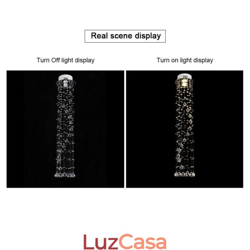 Lustre grande de luxo moderno de cristal embutido luminárias de teto