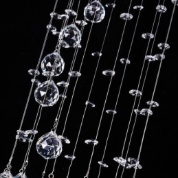 Lustre grande de luxo moderno de cristal embutido luminárias de teto