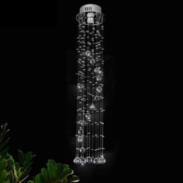Lustre grande de luxo moderno de cristal embutido luminárias de teto