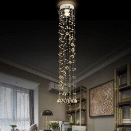 Lustre grande de luxo moderno de cristal embutido luminárias de teto