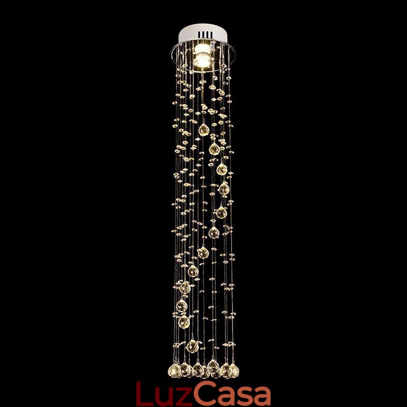 Lustre grande de luxo moderno de cristal embutido luminárias de teto