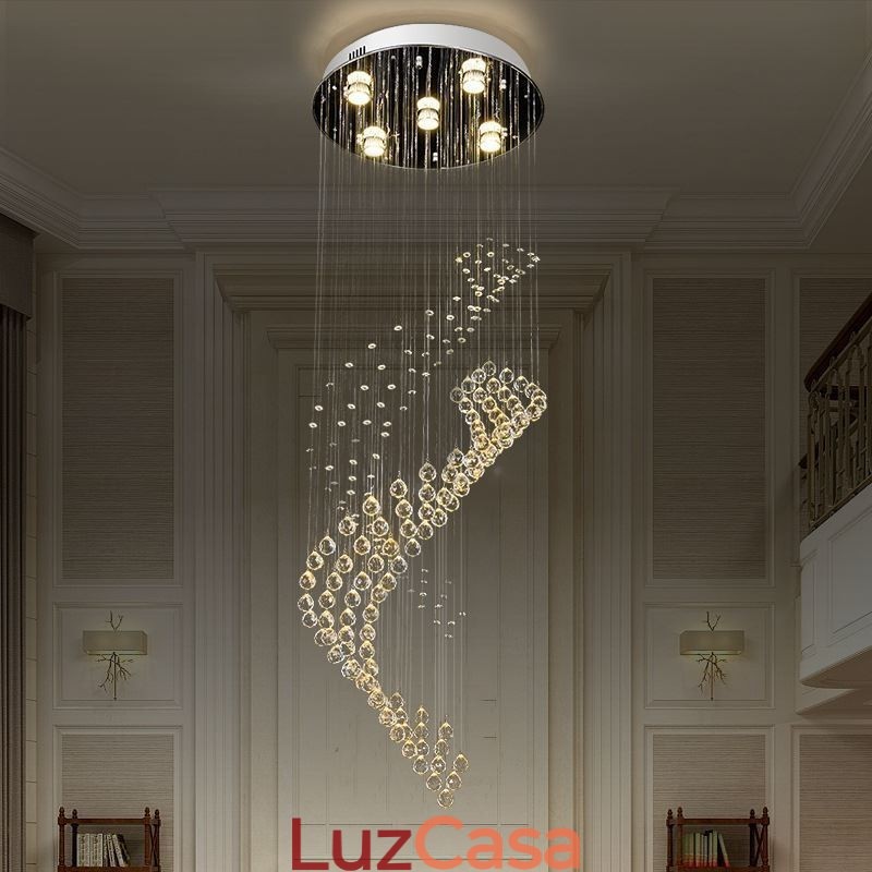 Elegante lustre de cristal Raindrop luzes de teto Foyer