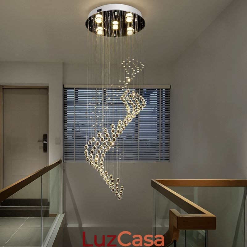 Elegante lustre de cristal Raindrop luzes de teto Foyer