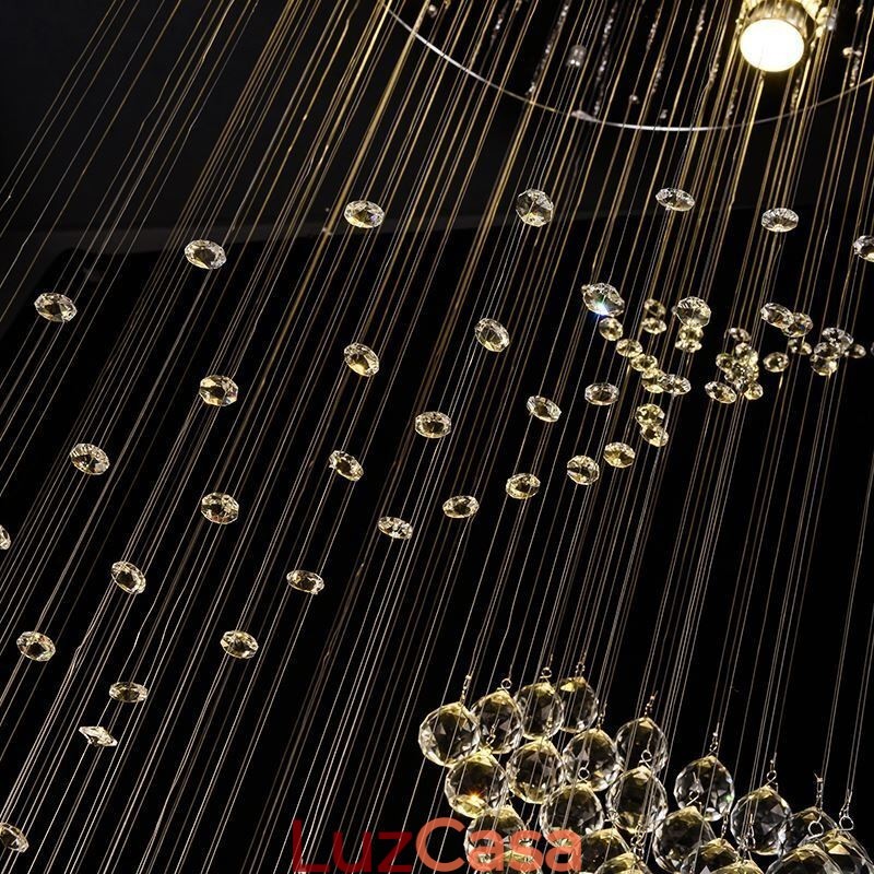 Elegante lustre de cristal Raindrop luzes de teto Foyer