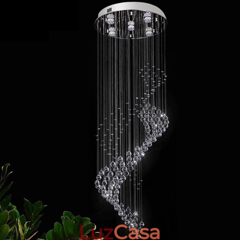 Elegante lustre de cristal Raindrop luzes de teto Foyer