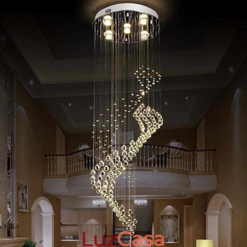 Elegante lustre de cristal Raindrop luzes de teto Foyer