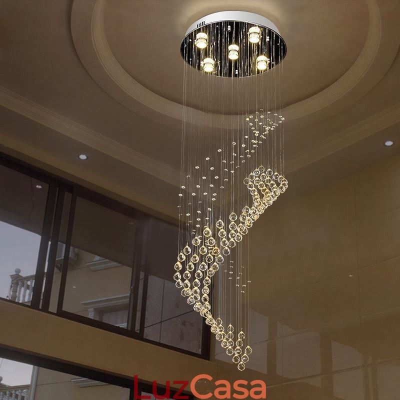Elegante lustre de cristal Raindrop luzes de teto Foyer