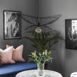 Lustre moderno de chapéu, decoração minimalista, luz pendente, 1 luz