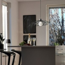 Lustre moderno de chapéu, decoração minimalista, luz pendente, 1 luz