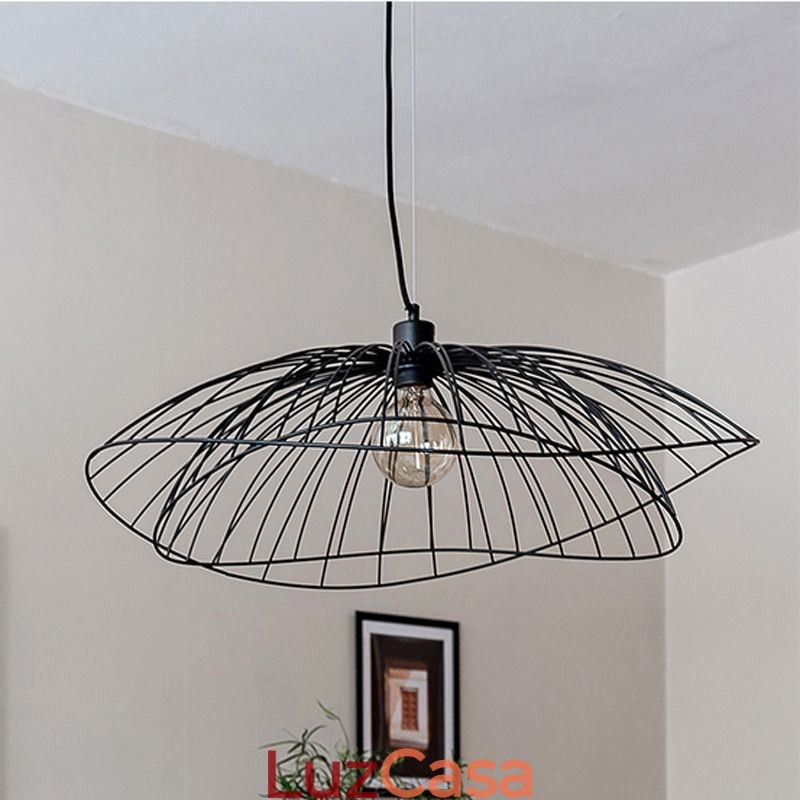 Lustre moderno de chapéu, decoração minimalista, luz pendente, 1 luz