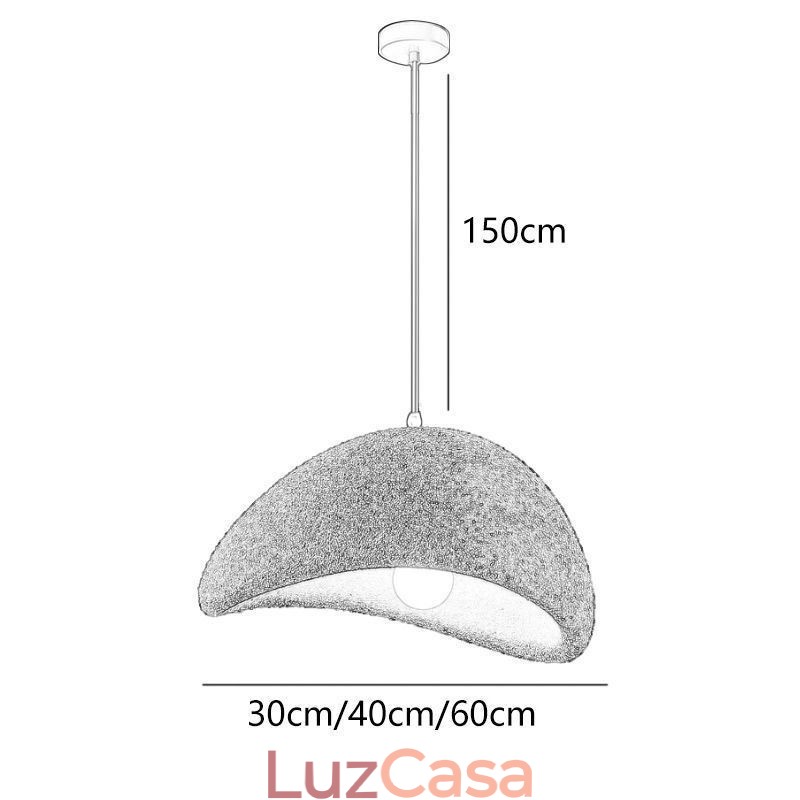 Luminária de teto simples com luz de suspensão de resina