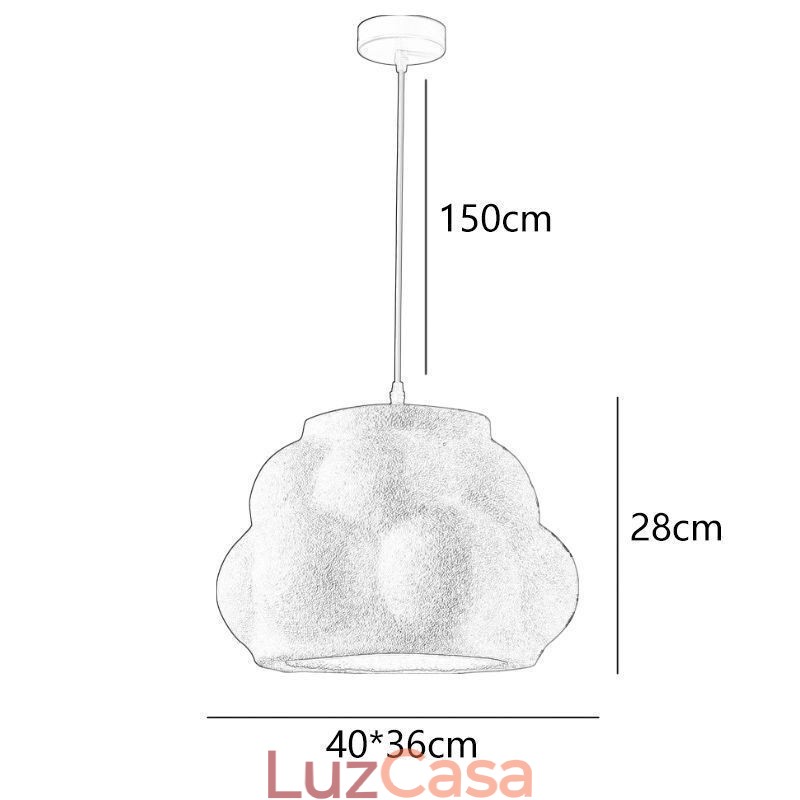 Luminária pendente de resina moderna Luminária suspensa