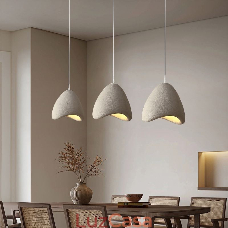 Decoração de teto de resina, luz suspensa