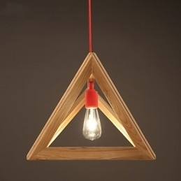 Lustre nórdico de madeira Café Clothing Creative Retro Decorative Oak Chandelier