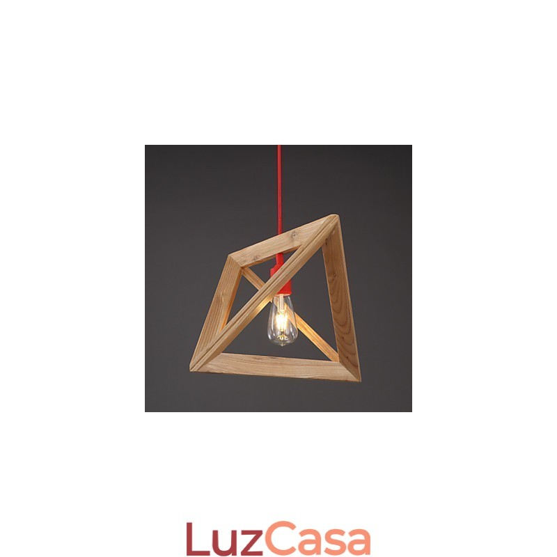 Lustre nórdico de madeira Café Clothing Creative Retro Decorative Oak Chandelier