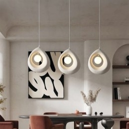 Luminária pendente de resina moderna e simples para teto