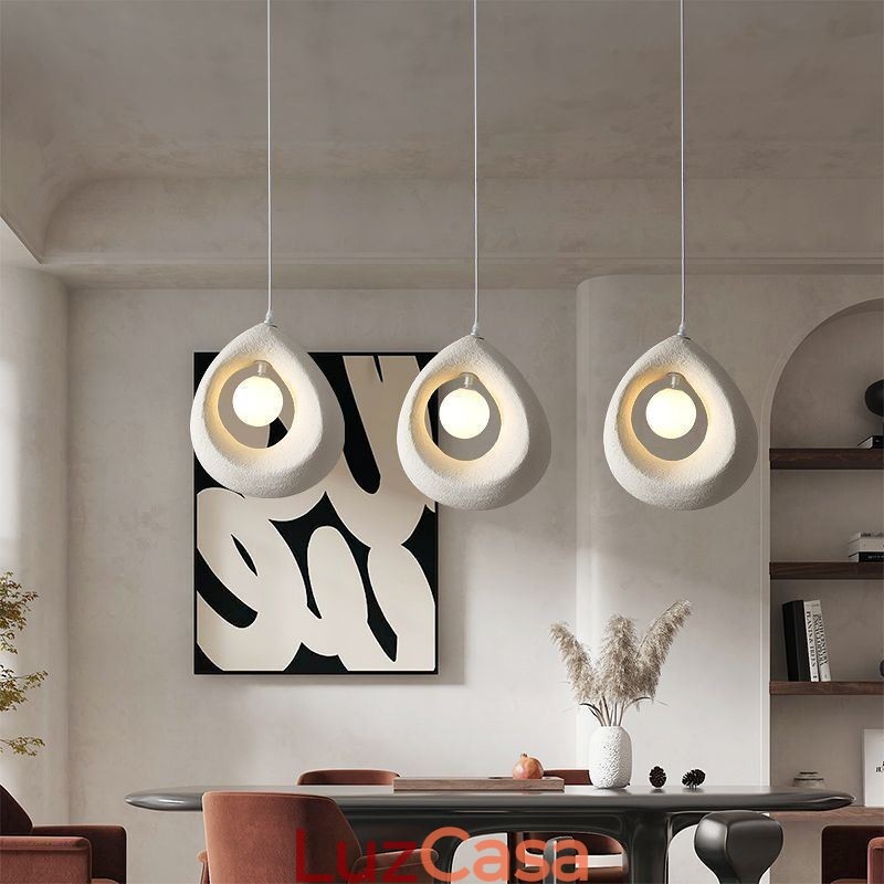 Luminária pendente de resina moderna e simples para teto