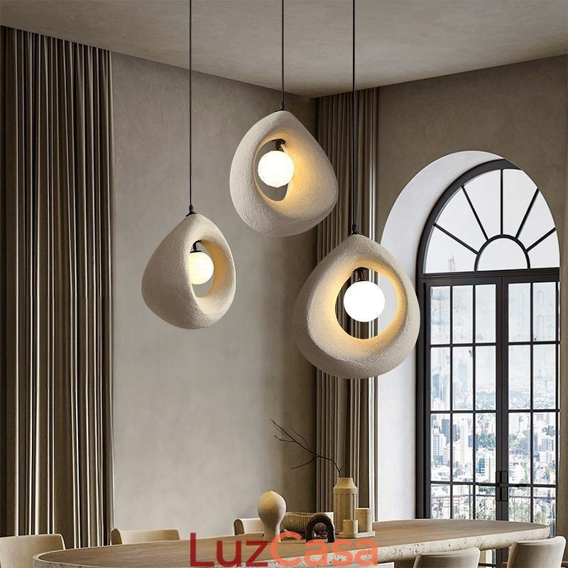 Luminária pendente de resina moderna e simples para teto