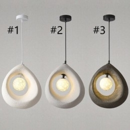 Luminária pendente de resina moderna e simples para teto