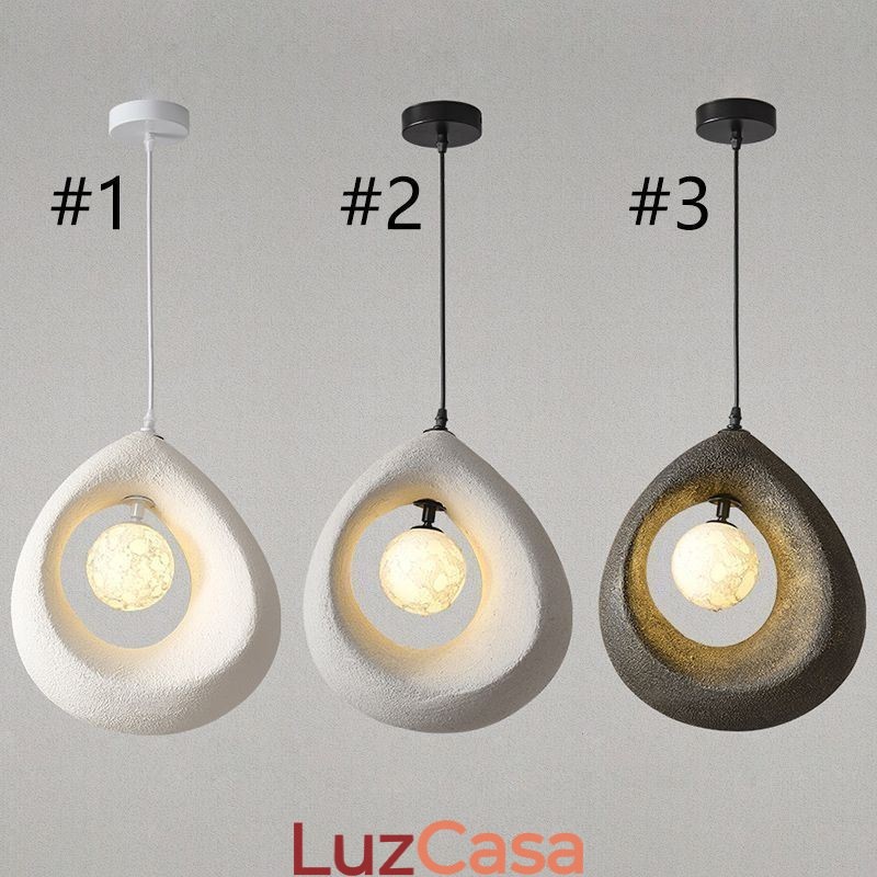 Luminária pendente de resina moderna e simples para teto