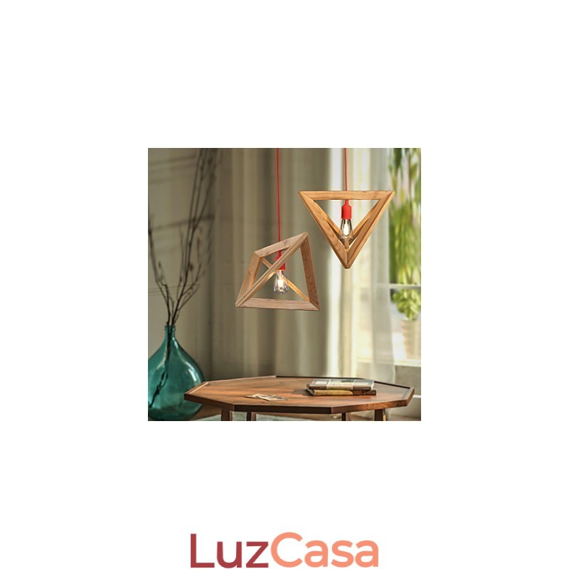 Lustre nórdico de madeira Café Clothing Creative Retro Decorative Oak Chandelier