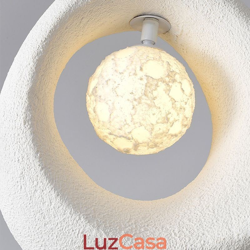 Luminária pendente de resina moderna e simples para teto