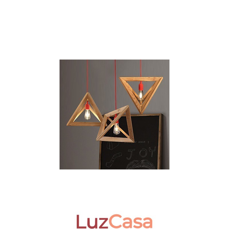 Lustre nórdico de madeira Café Clothing Creative Retro Decorative Oak Chandelier