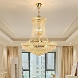 Luminária pendente de cristal moderna, luminária decorativa duplex para teto