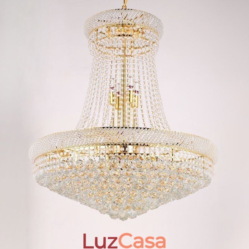 Luminária pendente de cristal moderna, luminária decorativa duplex para teto