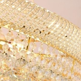 Luminária pendente de cristal moderna, luminária decorativa duplex para teto