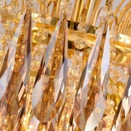 Luminária pendente de cristal contemporânea duplex decorativa para teto