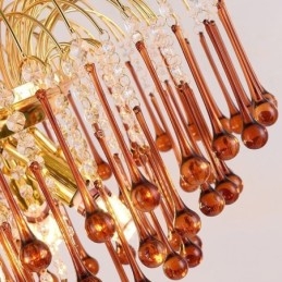 Luminária pendente de cristal elegante luz de teto decorativa duplex